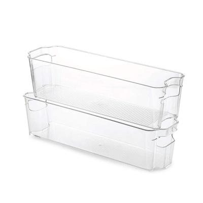 China 423799 Viable Clear Plastic Fridge Holder Fridge Soda Box Organizer For Buffet Pantry for sale