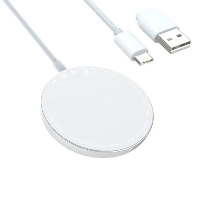 China 15W Wholesale Magnetic QI Universal Around Magnetic Fast Charger Mobile Phone Wireless Charging Station for sale