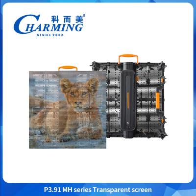 China LED Screen P3.91 Commercial Advertising  Display Outdoor Transparent Led Display Screen for sale