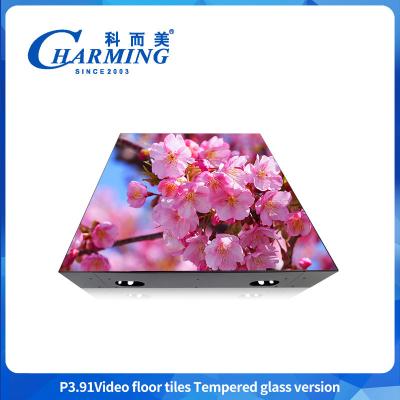 China Guangdong Led Display P3.91 Indoor Led Panel for Advertising GOB+Glass Surface HD Floor Screen Dance for sale