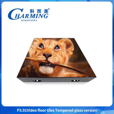 China Load Capacity  500KG Dance Floor Tempered P3.91 Glass Dance Floor Rapid Packaging Technology for sale