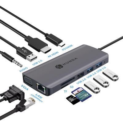 China Mobile Devices .desk Computer USB 3.0 Multifunction C 100 W 11 Type PD In 1 Charger Hubs For Huawei for sale