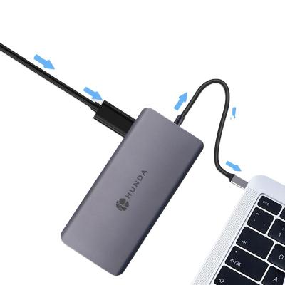 China Mobile Devices .desk Computer Multi-port Type C Hub Powered USB 3.0 Adapter, SDXC/TF Card Reader 11 in 1 USB Hub for sale