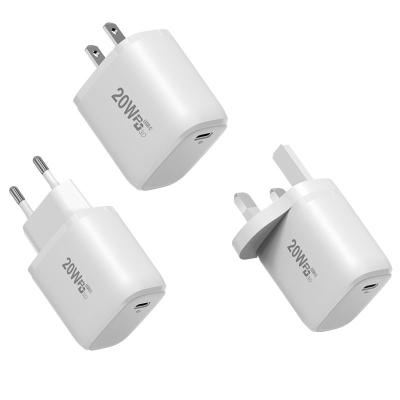 China Travel 20watt 20w palladium palladium QC 3.0 pd20w british wall cellphone fast chargers wholesale mobile phone usb c plug for palladium charger iphone 12 for sale