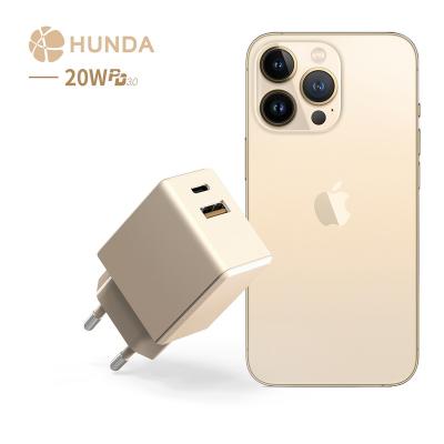 China Charging for mobile phones OEM gold 20w usb c wall charger 20w charger palladium type c mini dual for iphone celular fast charger 20W carregador for sale