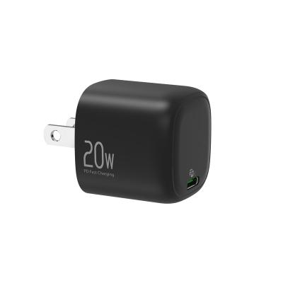 China Mini Fast 20W Mini Size HUNDA Silicon PD 3.0 Black White Super Charger for iphone fast charging for sale