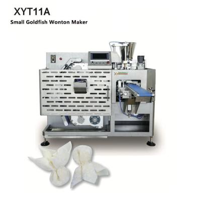 China High speed Hotel Use Meat-filled Wonton Maker Commercial Step Out Small Gold Fish Wonton Folding Filling Automatic Wonton Making Machine for sale