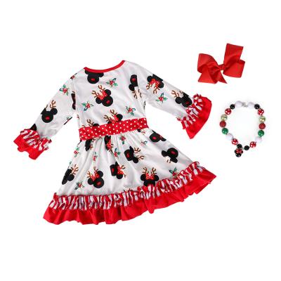 China Christmas Casual Girls Long Sleeve Dress for sale