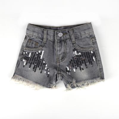 China Girls Summer Denim Casual Sequins Shorts Jeans for sale