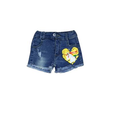 China Summer Unicorn Print Jeans Anti-wrinkle Girls Shorts for sale