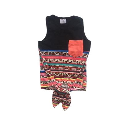 China Girls Leopard Summer Multicolor Anti-pilling Vest for sale