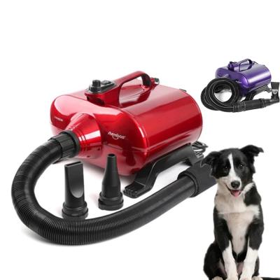 China Professional Pet Shop Motor Pet Shop Water Dryer 3000W Professional Pet Dog Hair Blower Double Dog Cat Grooming Blower Wind Wall Mounted Stand Holder for sale