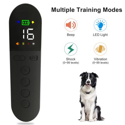 China Viable Waterproof Rechargeable Remote Control Sound Signal Vibration Pet Dog Training Suitable Electric Collar for sale