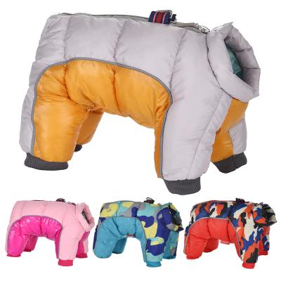 China Sustainable Winter Dog Clothes Warm Puppy Dog Coat Jacket Waterproof Reflective Clothing For Dogs Chiwawa French Bulldog Pug Overalls for sale