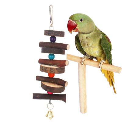 China Metal Bird Toys for Gray Parrots Cage Accessories Supplies Cockatiel Perch Parakeet Decoration African Wooden Gabbia by uccelli for sale