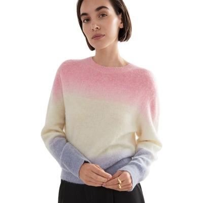 China custom Anti-wrinkle women sweater pullover wool blend knit winter sweater women knitwear womens jumpers long sleeve for sale