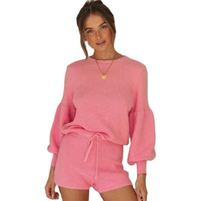 China Custom Made OEM & ODM Fashion Anti-wrinkle Women Sweaters Ladies Wear Knitted Shorts Long Sleeve Women Sweater Suitter for sale