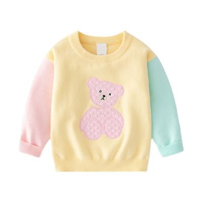 China OEM & ODM Anti-shrink Custom Kids Sweater Girls Cartoon Knit Pullovers Baby Cotton Knitwear Baby Jumper Knitted Sweater for sale