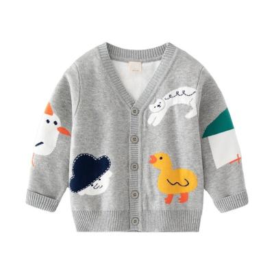 China OEM&ODM Anti-Shrink Custom Kids Sweater Cotton Baby Knitwear Cardigan Cartoon Knit Apparel Winter Toddler Boys Baby Cardigan Sweater for sale