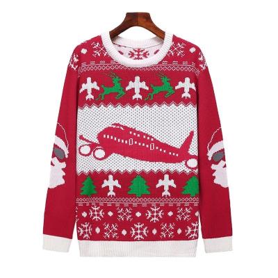 China Anti-Wrinkle OEM and ODM Custom Christmas Sweater Long Sleeve Knitwear Winter Knitted Jacquard Clothes Unisex Ugly Christmas Sweater for sale