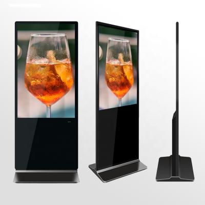 China Indoor 43 55 inch Android lcd indoor floor stand touch screen display advertising totem digital signage for sale