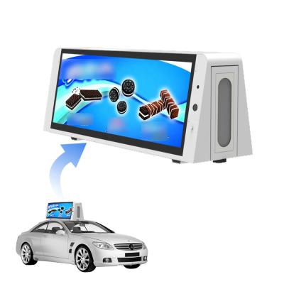 China Yaham Car Digital Signage Shopping Cart and Touch Android Headrest Ad Player Outdoor Screen Led Box Display LCD Taxi Top Advertising for sale