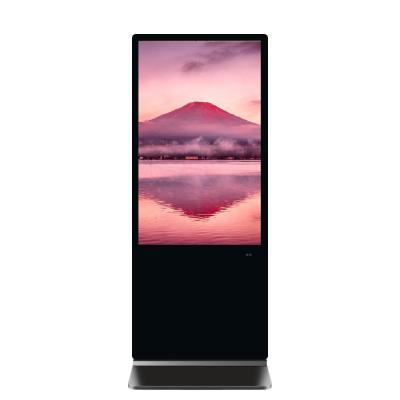 China Indoor Digital Signage LCD Apple Design 55inch Floor Stand Display for sale