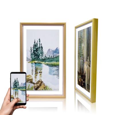 China Mini digital indoor eco wood electronic picture photo frame,electronic digital storage picture wall frame for sale