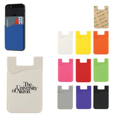 China cheap custom smart phone stand 3m sticky silicone smart card wallet,silicone phone pouch for sale