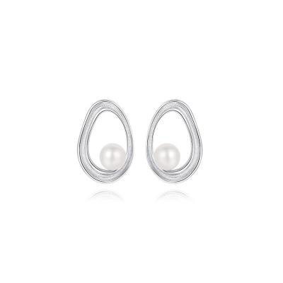 China S925 sterling silver earrings for women original design fashion girls freshwater pearl earrings earrings for sale