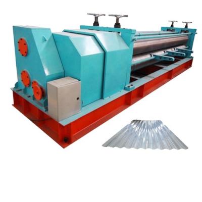 China Building Material Stores Botou Manufacturer 0.12-0.25mm Horizontal Corrugated Barrel Drum Roof Making Machine for sale