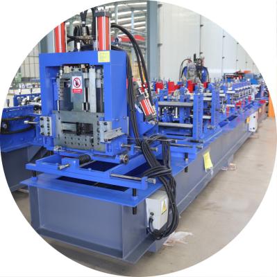 China Hot Selling High Precision Building Material Stepless Shears Automatic Change CZ Purlin Type Roll Forming Machine for sale