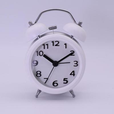 China Antique Room Decoration Bed Style Bell Clock Metal Desk Twin Alarm Clock for sale