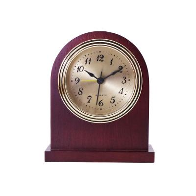 Cina Antique Style Wine Red Color Solid All Gold Desk Alarm Clock in vendita