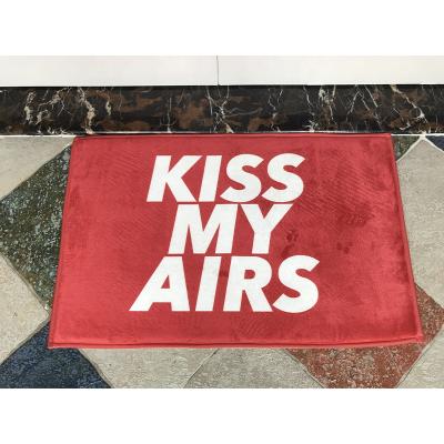 China Custom Anti-bacteria Wholesale Products China Kiss My Airs 45*75cm Coral Fleece Floor Mat for sale