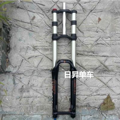 China 26er/27.5er  Dual Crown Mountain Bike Fork Downhill Suspension Mtb Bicycle Fork Te koop