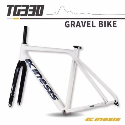 China Bicycle Parts Aluminum Alloy Gravel Bike Frame 700x38c Disc Brake 142x12 Flat Mount for sale