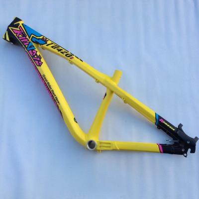 China 26er Dirt Jump Aluminum Bike Frame Mountain Bike 100-130mm Hardtail Mtb Frame Te koop