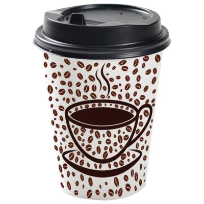 China Factory Price Disposable 8oz Disposable Paper Cups Customized Printing Coffee Single Wall Paper Cups For Hot Drink for sale