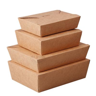 China Biodegradable Kraft Paper Food Box, Biodegradable Lunch Box, Kraft Paper Lunch Box for sale