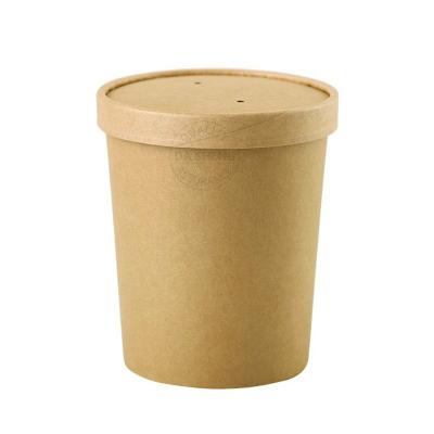 China Biodegradable Fast Food Delivery Take Away Disposable Soup Bucket Paper Bucket Soup Bucket for sale