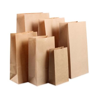 China Biodegradable Brown Kraft Paper Bag Fast Food Customize Kraft Paper Bag for sale