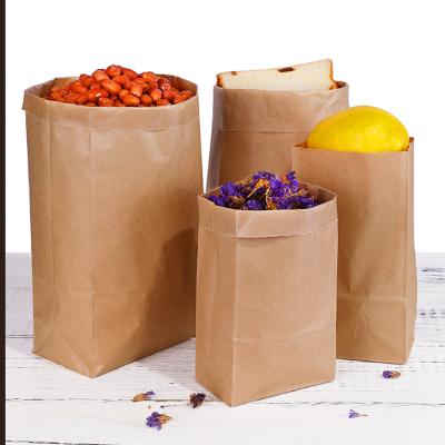 China Biodegradable Paper Bag Food Packaging Recycled Kraft Paper Bag For Food for sale