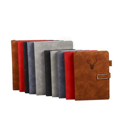 China Classic Hardcover Business Sheepskin Notebook with Pen Loop A5 Hardcover Book Writing Notebook for sale