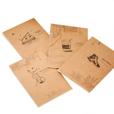 China Eco-Friendly Paper Notebook Paper Wrapping Paper Cover Kraft Paper Hard Wrapped Notebook for sale