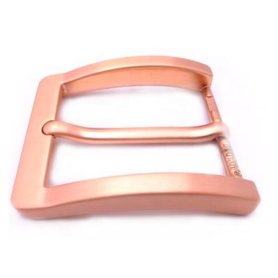 China Custom Western Pin Buckle 40mm Zamak Hardware Pin Buckle And Fashion Brushed Copper Color for sale