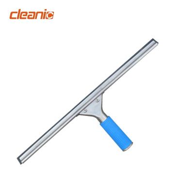 China Best Viable Size Long Handled Industrial Stainless Steel Window Squeegee With Extension Pole For Exterior Cleaning for sale