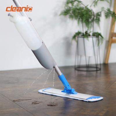 China Premium Sustainable Hygiene Management Hospital Spray Flat Floor Mop Cleaning System With Soft Microfiber Disposable Wipes for sale