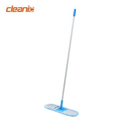 China Sustainable Customized Cleaning Microfiber Industrial Handheld Swivel Floor Solutons Soft Dust Mop For Hospital Hotel for sale