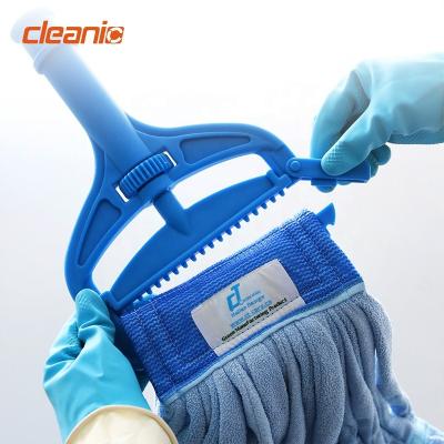 China Manufacturer Viable Commercial Side Cleaning Tools Kentucky Floor Open Hard Plastic Mop Clip For Microfiber Wet Mop Head for sale